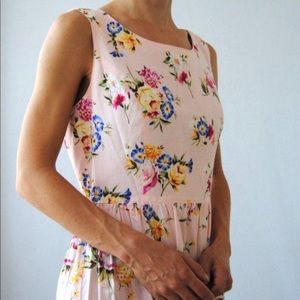Vintage Baby Pink Floral Dress